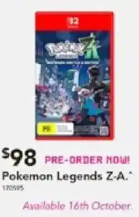 Harvey Norman Pokemon Legends Z-A offer