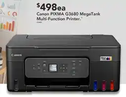 Harvey Norman Canon PIXMA G3680 MegaTank Multi-Function Printer offer