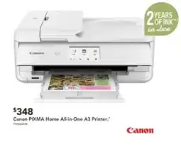Harvey Norman Canon PIXMA Home All-in-One A3 Printer offer