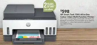 Harvey Norman HP Smart Tank 7305 All-in-One Colour Inkjet Multi-Function Printer offer