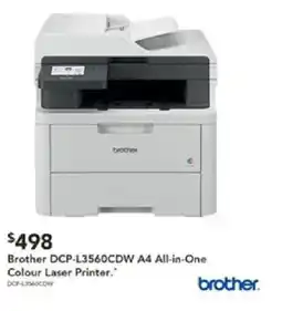Harvey Norman Brother DCP-L3560CDW A4 All-in-One Colour Laser Printer offer