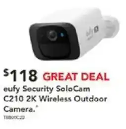 Harvey Norman eufy Security Solo Cam C210 2K Wireless Outdoor Camera offer