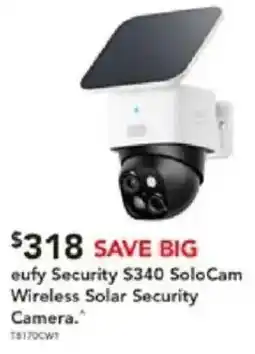 Harvey Norman eufy Security $340 SoloCam Wireless Solar Security Camera offer