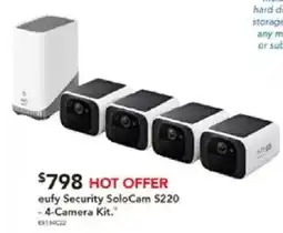 Harvey Norman Eufy security solocam s220 - 4-camera kit offer