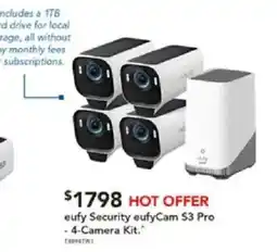 Harvey Norman eufy Security eufyCam S3 Pro -4-Camera Kit offer