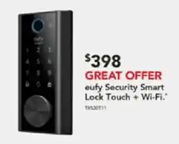 Harvey Norman GREAT OFFER eufy Security Smart Lock Touch + Wi-Fi offer