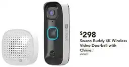Harvey Norman Swann Buddy 4K Wireless Video Doorbell with Chime offer