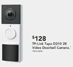 Harvey Norman TP-Link Tapo D210 2K Video Doorbell Camera offer