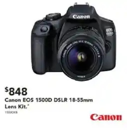 Harvey Norman Canon EOS 1500D DSLR 18-55mm Lens Kit offer