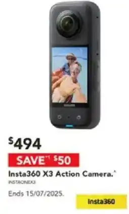 Harvey Norman Insta360 X3 Action Camera offer