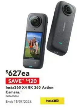 Harvey Norman Insta360 X4 8K 360 Action Camera offer