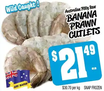 Farmer Jack's Australian raw banana prawn cutlets offer