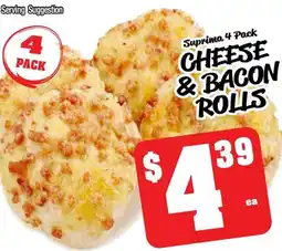 Farmer Jack's Suprima cheese & bacon rolls offer