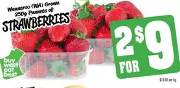 Farmer Jack's Wanneroo (wa) grown punnets of strawberries offer