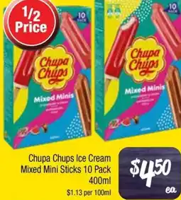 Farmer Jack's Chupa Chups Ice Cream Mixed Mini Sticks offer