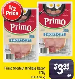 Farmer Jack's Primo Shortcut Rindless Bacon offer
