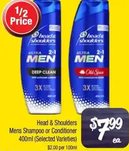 Farmer Jack's Head & Shoulders Mens Shampoo or Conditioner offer