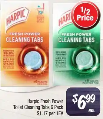 Farmer Jack's Harpic fresh power toilet cleaning tabs offer