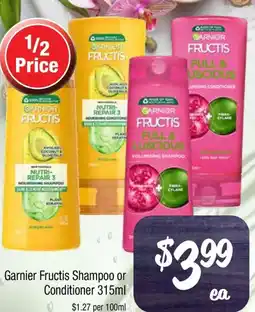 Farmer Jack's Garnier Fructis Shampoo or Conditioner offer