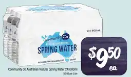 Farmer Jack's Community co australian natural spring water offer