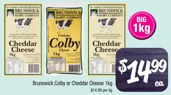 Farmer Jack's Brunswick Colby or Cheddar Cheese offer