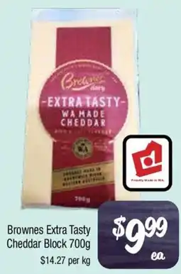Farmer Jack's Brownes Extra Tasty Cheddar Block offer