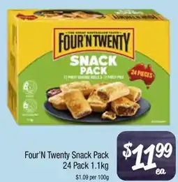 Farmer Jack's Four'N Twenty Snack Pack offer