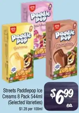 Farmer Jack's Streets Paddlepop Ice Creams 8 Pack offer