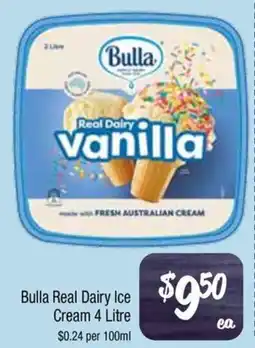 Farmer Jack's Bulla Real Dairy Ice Cream offer