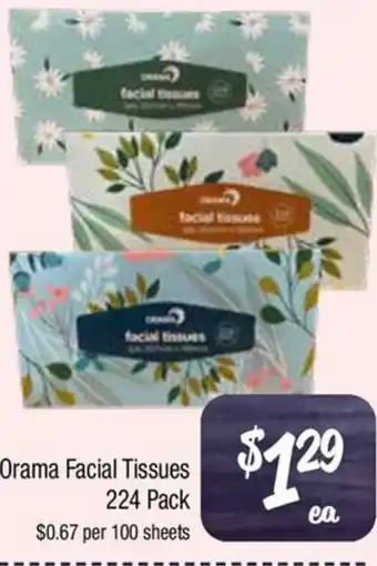 Farmer Jack's Orama Facial Tissues offer