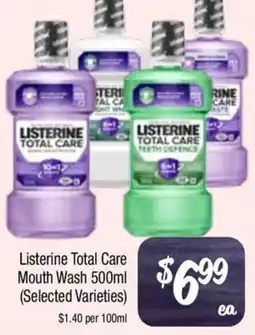 Farmer Jack's Listerine Total Care Mouth Wash offer