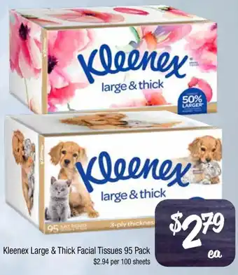 Farmer Jack's Kleenex Large & Thick Facial Tissues offer
