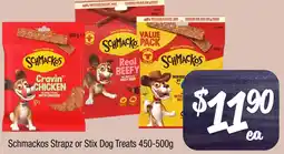 Farmer Jack's Schmackos Strapz or Stix Dog Treats offer