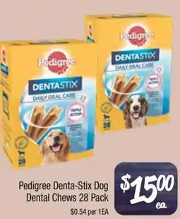 Farmer Jack's Pedigree Denta-Stix Dog Dental Chews offer
