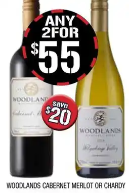 Farmer Jack's Woodlands cabernet merlot or chardy offer