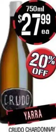 Farmer Jack's Crudo chardonnay offer