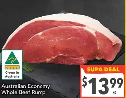 Supa Valu Australian Economy Whole Beef Rump offer