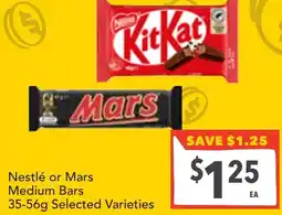 Supa Valu Nestlé or Mars Medium Bars offer