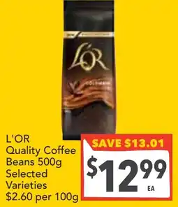 L'OR Quality Coffee Beans