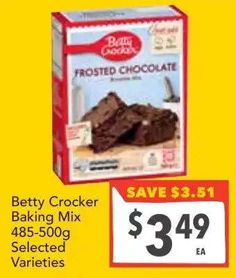 Supa Valu Betty Crocker Baking Mix offer