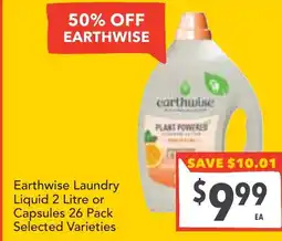 Supa Valu Earthwise Laundry Liquid or Capsules offer