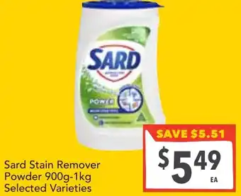 Supa Valu Sard Stain Remover Powder offer