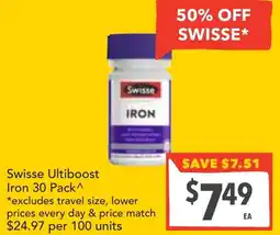 Supa Valu Swisse Ultiboost Iron offer