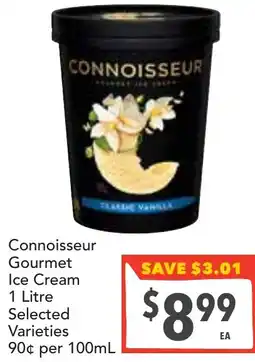 Supa Valu Connoisseur Gourmet Ice Cream offer