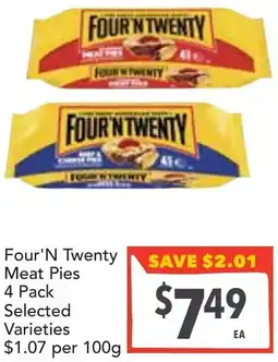 Supa Valu Four'N Twenty Meat Pies offer