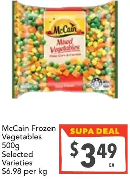 Supa Valu McCain Frozen Vegetables offer