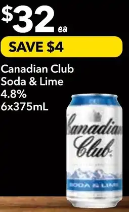Supa Valu Canadian Club Soda & Lime offer