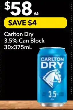 Supa Valu Carlton Dry 3.5% Can Block offer
