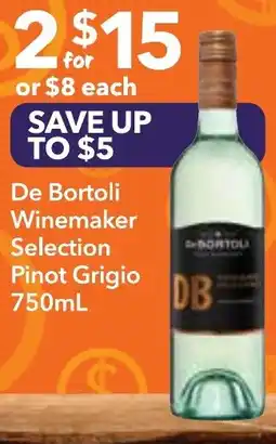 Supa Valu De Bortoli Winemaker Pinot Grigio offer