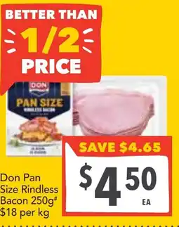 Supa Valu Don Pan Size Rindless Bacon offer